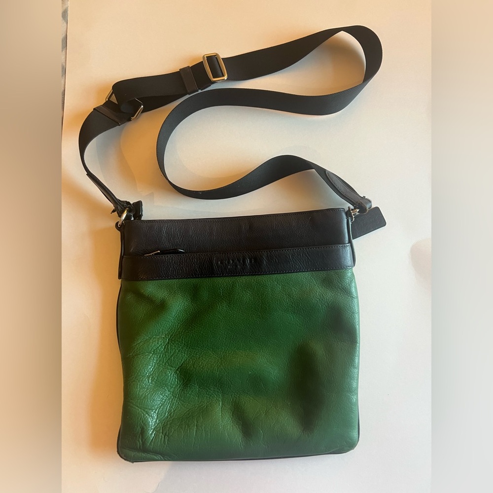 Coach Crossbody Green and Navy